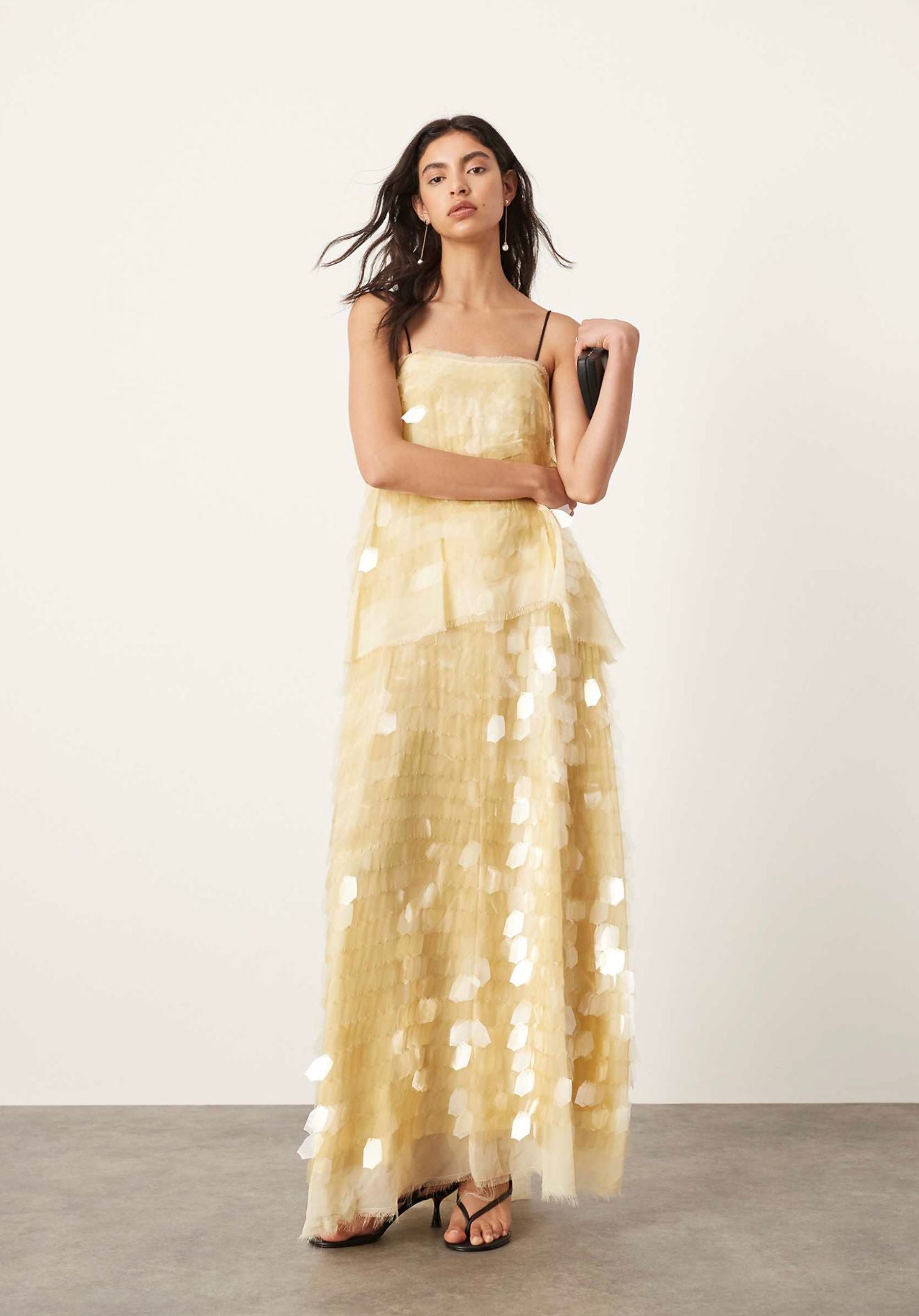 asos gold glitter dress ASOS DESIGN sequin halterneck mini dress in gold