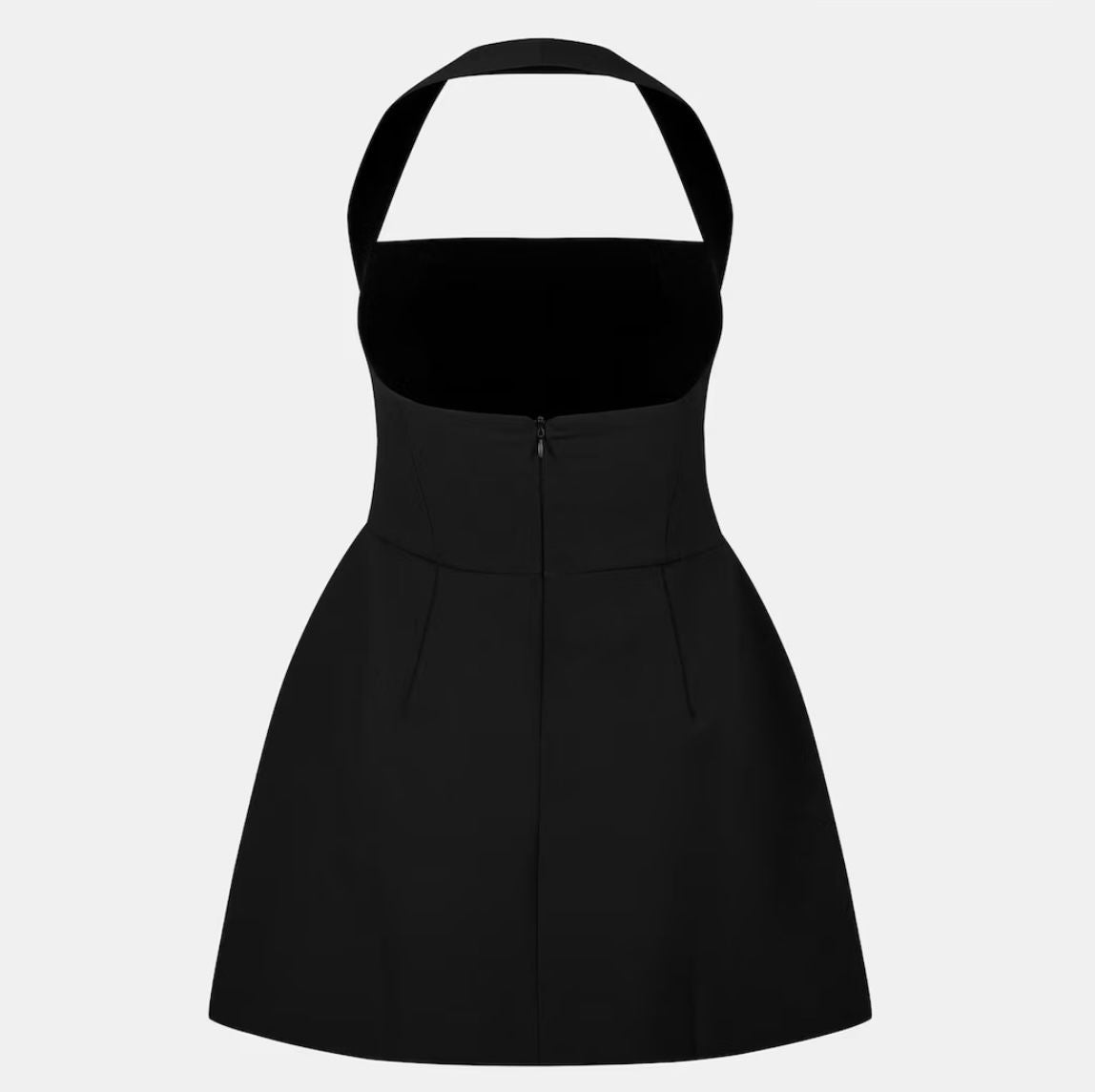 Halter Neck Mini Dress In Black | Odd Muse
