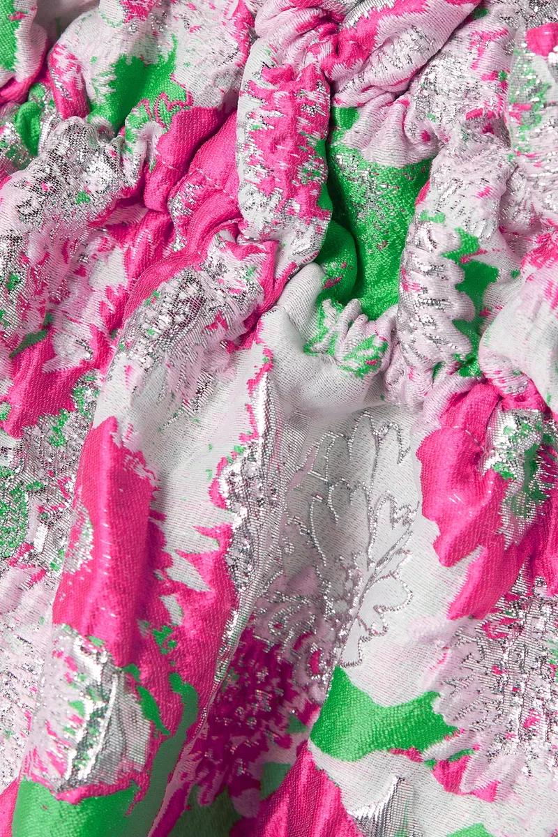 Metallic Jacquard Midi Dress | Ganni