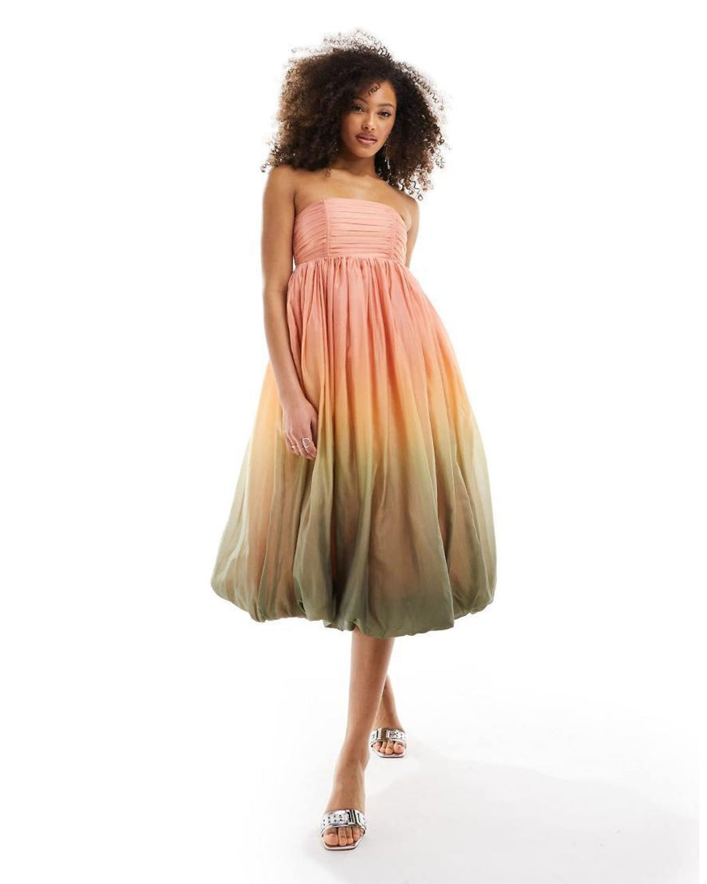 Women's Strapless Midaxi Dress With Puffball Hem | & Other Stories