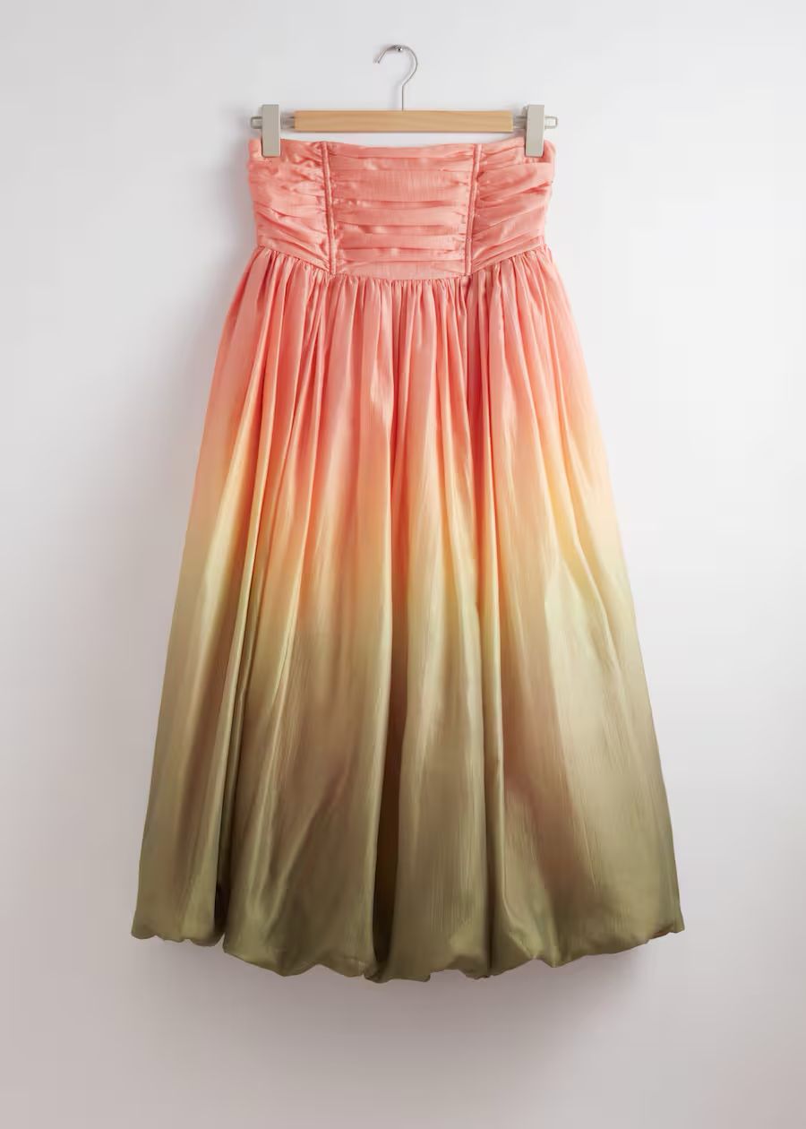 Women's Strapless Midaxi Dress With Puffball Hem | & Other Stories