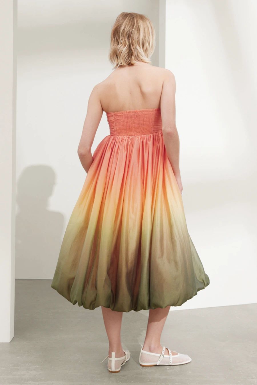 Women's Strapless Midaxi Dress With Puffball Hem | & Other Stories