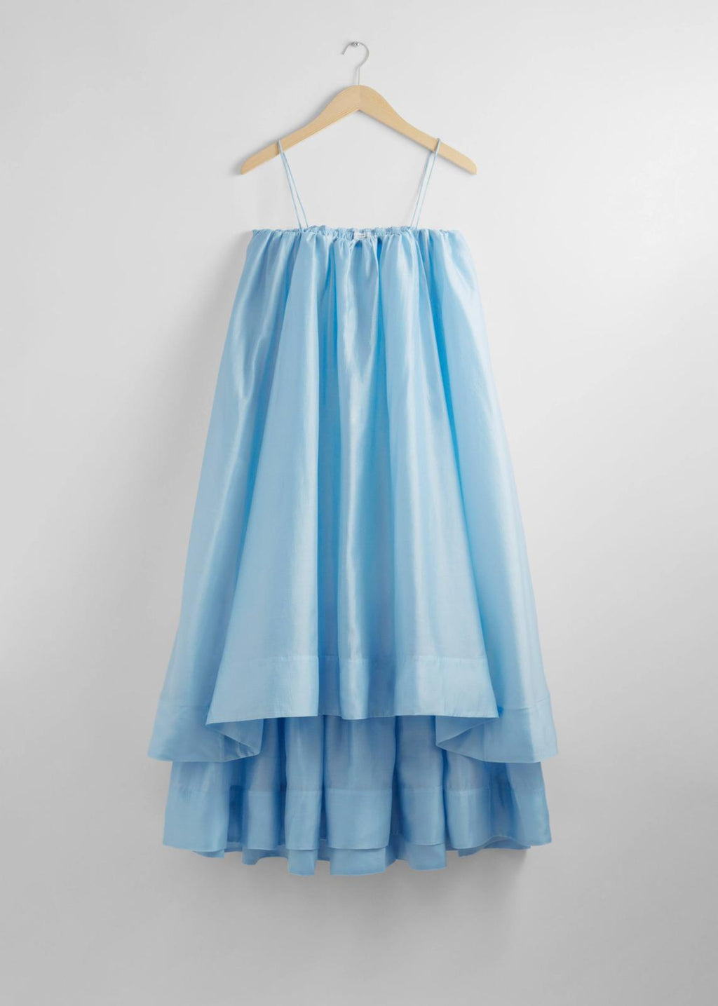 Bandeau Volume Layered Maxi Dress In Blue | & Other Stories