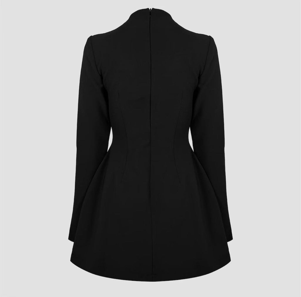 Split Sleeve Mini Dress Black | Odd Muse