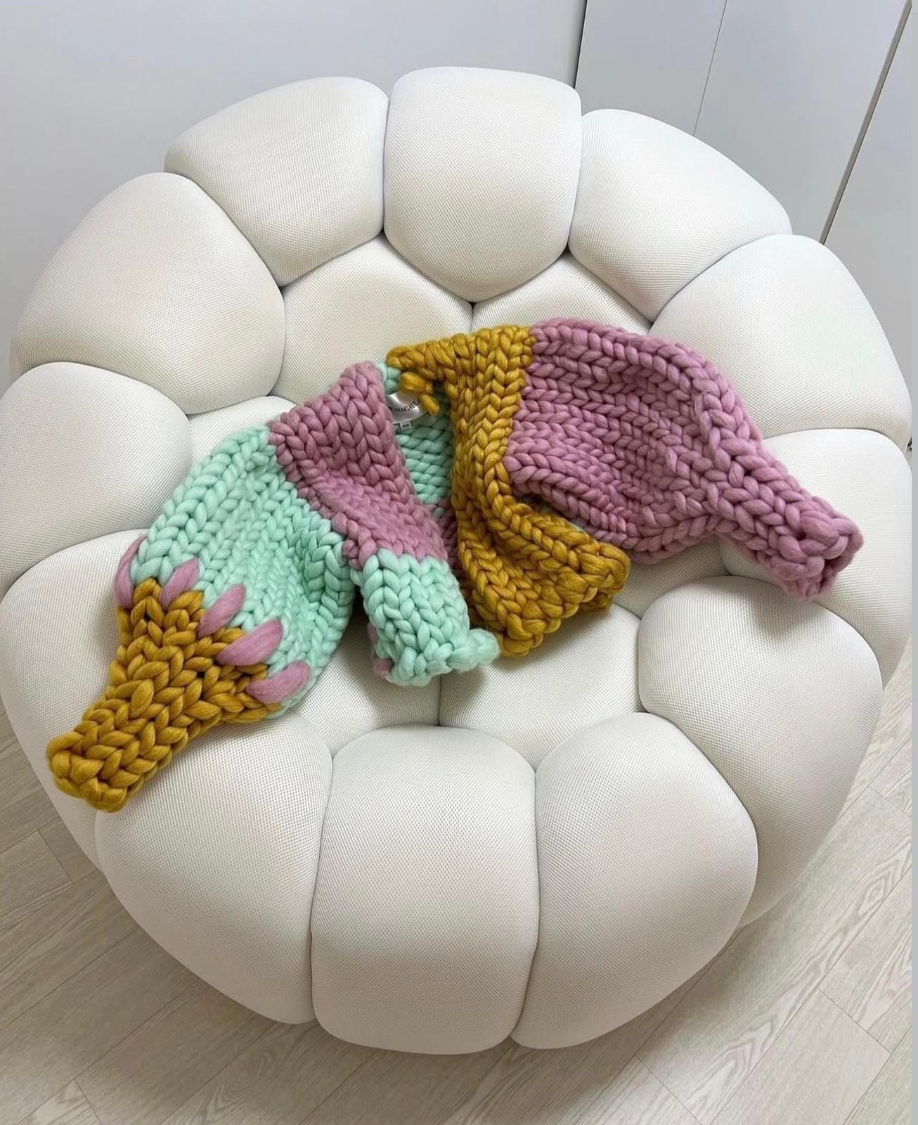 Colourful Chunky Knit Cardigan | Hope Macauley