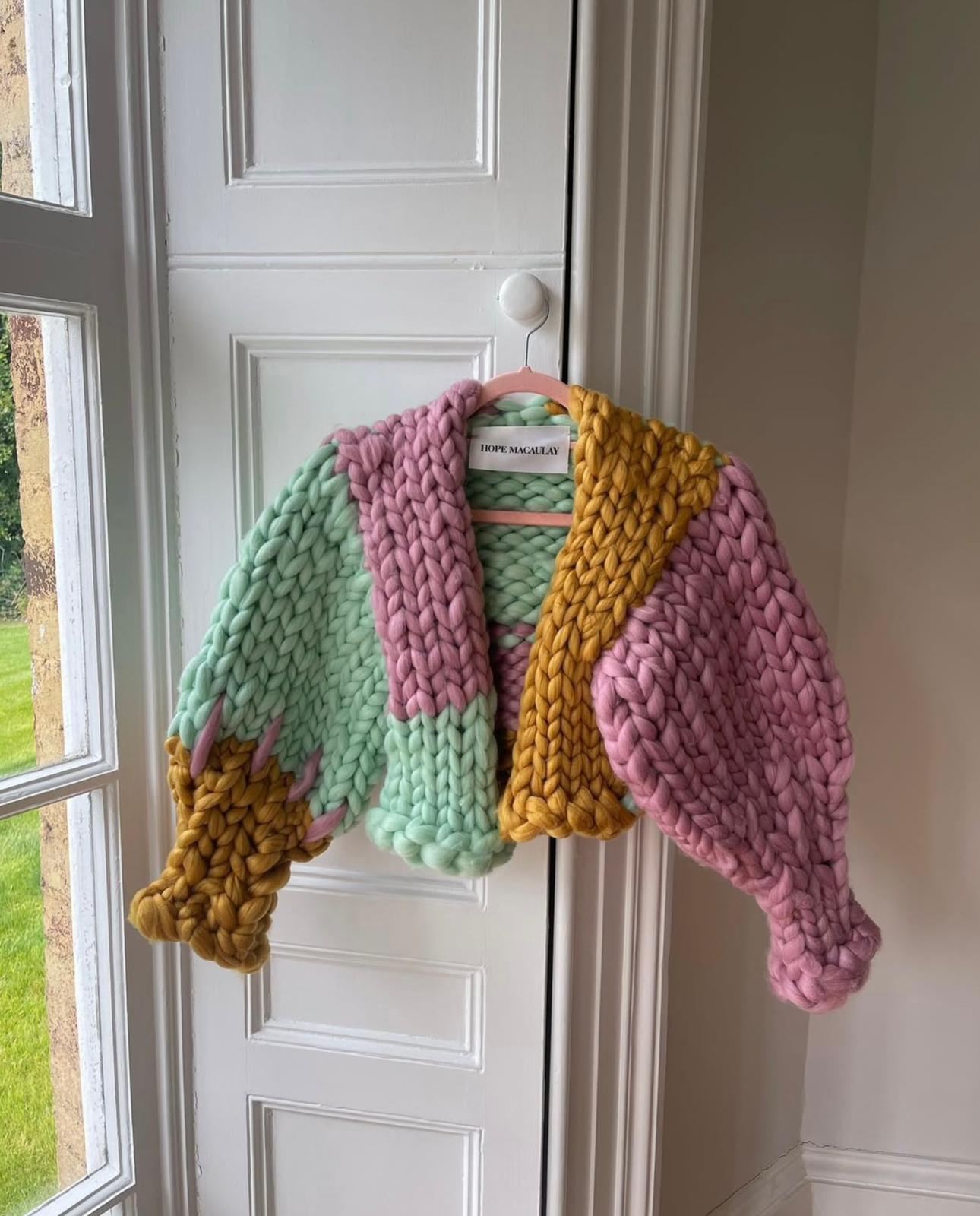 Colourful Chunky Knit Cardigan | Hope Macauley