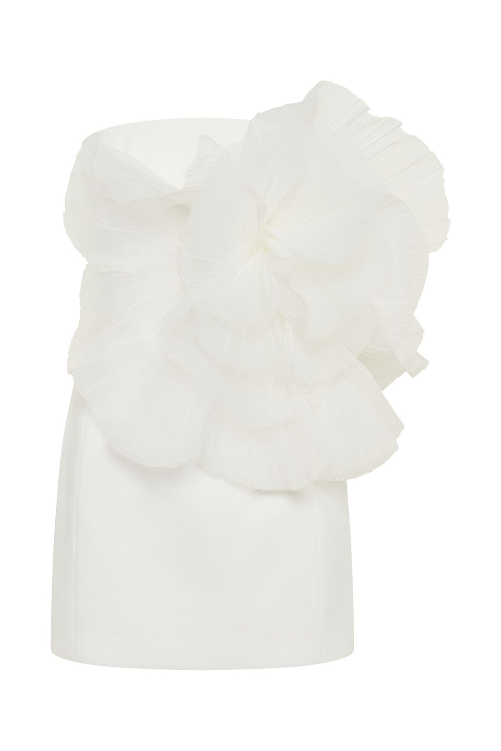 Strapless Bridal Mini with Oversized Flower | MESHKI