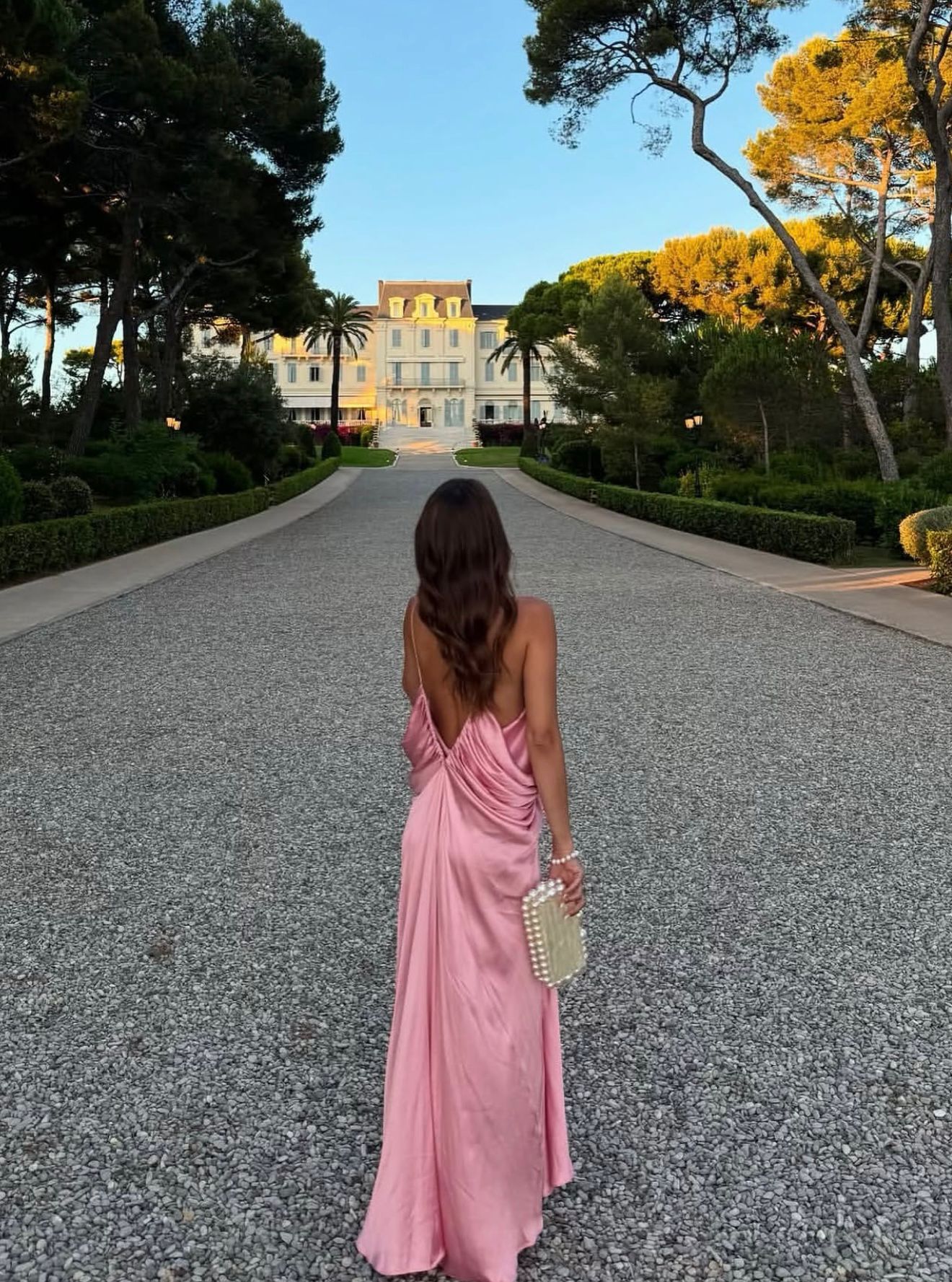 Satin Drape Maxi Dress | Blush Pink | Zara