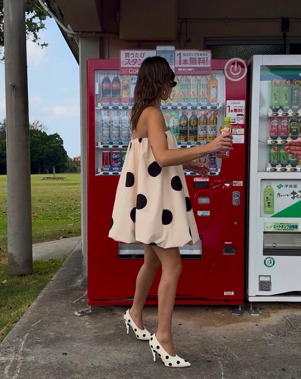 Gaia Bubble Dress | Creme Spot | The Wolf Gang