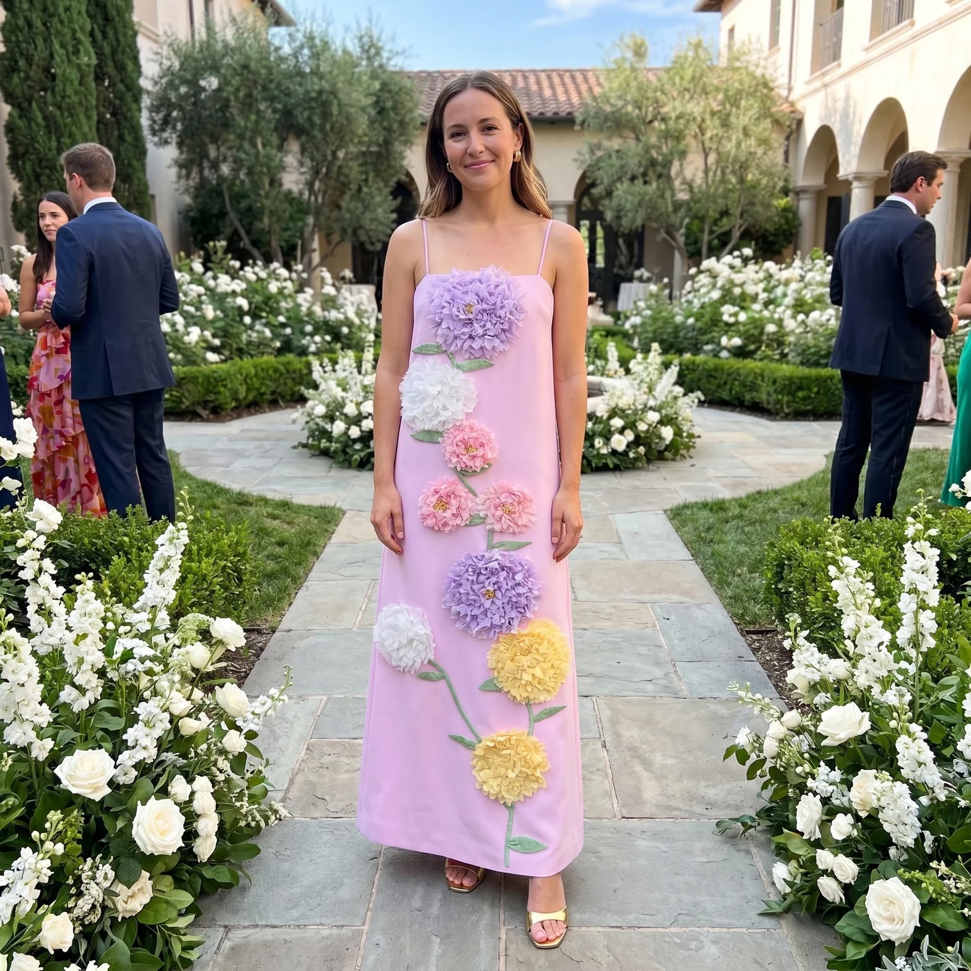 Purple Buttercup Embroidered Maxi Dress | Elliatt
