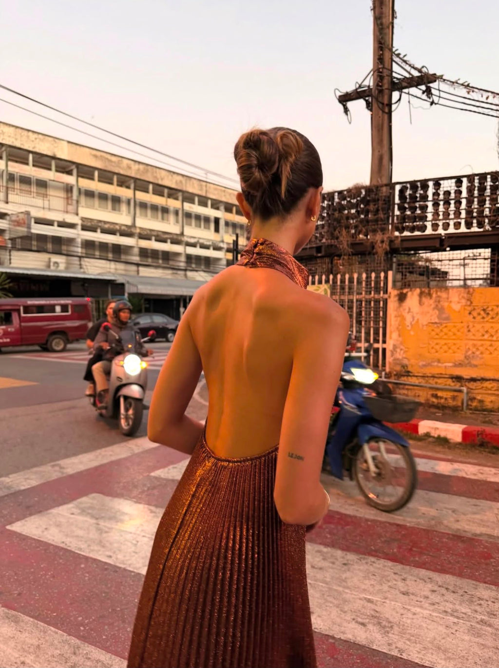 Libertie Gown | Bronze Shimmer | L'IDÉE