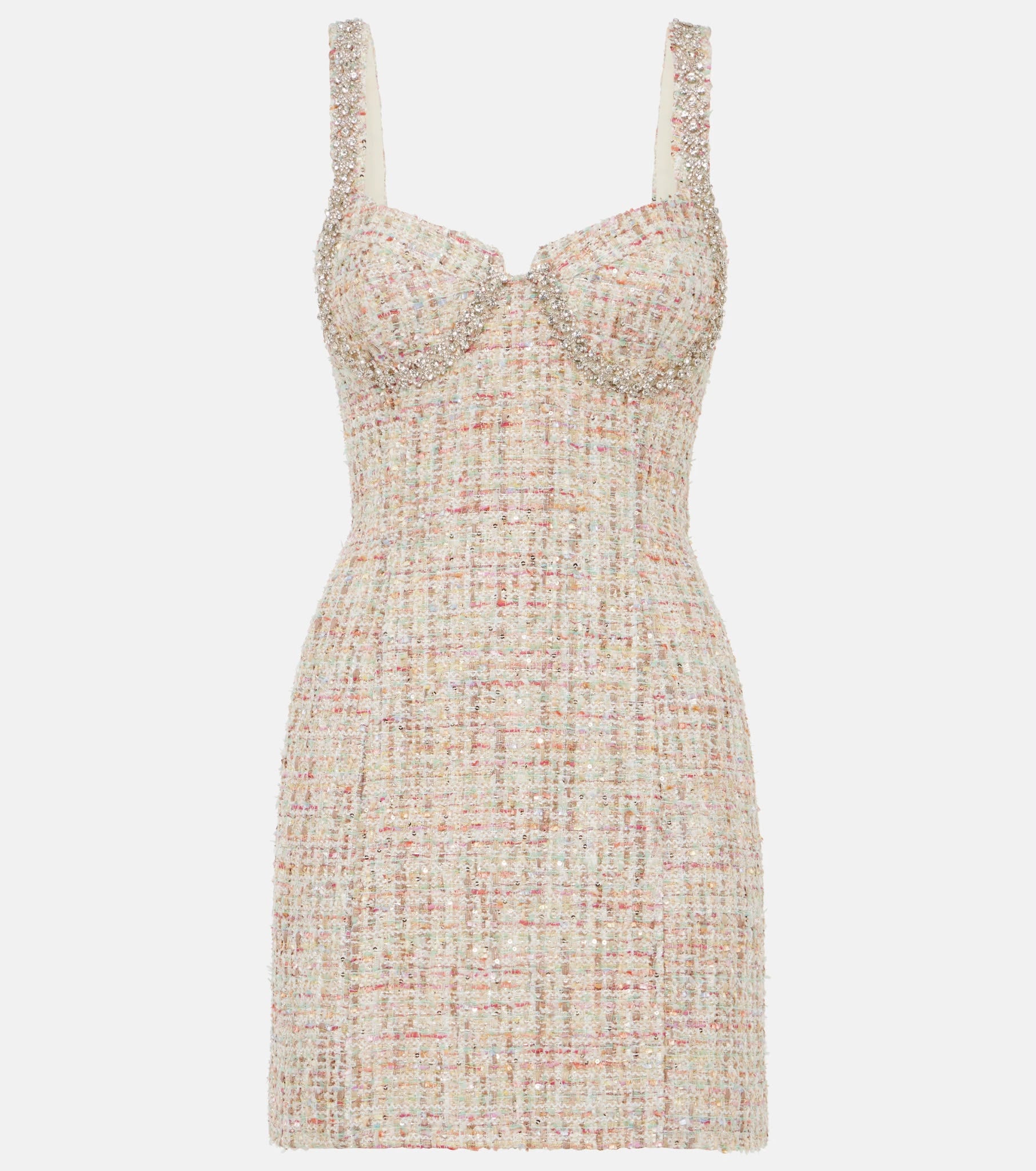 Embellished bouclé minidress | Self-Portrait