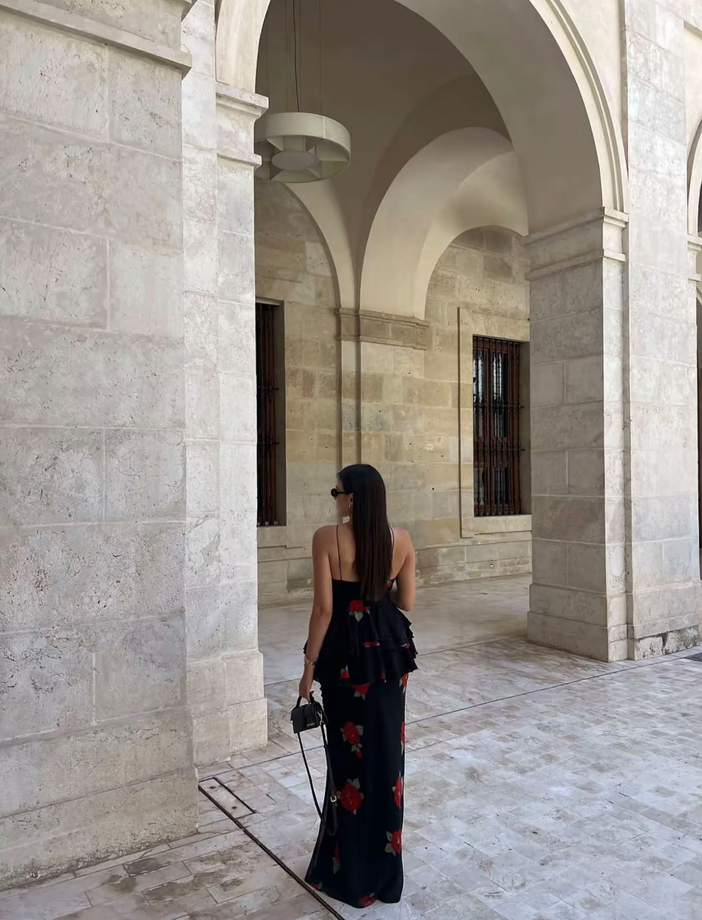 Peplum Ruffle Co-Ord in Floral Print | Zara