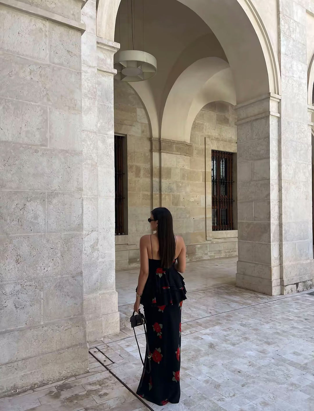 Peplum Ruffle Co-Ord in Floral Print | Zara