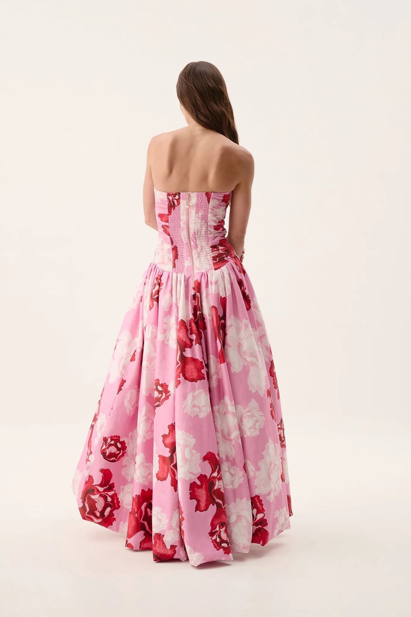 Behold Maxi Dress In Pink Boldly Blooming | Aje